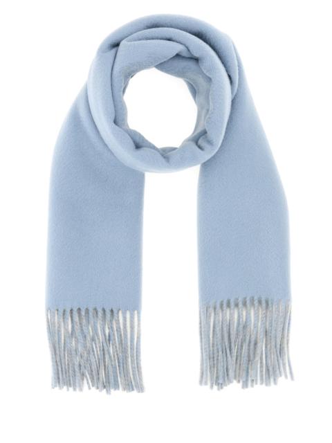 Burberry Light-blue cashmere reversible scarf