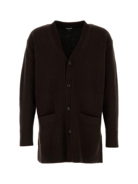 GIORGIO ARMANI Giorgio Armani Man Brown Wool Cardigan