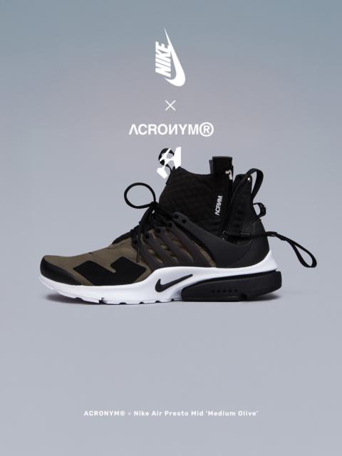 Nike x ACRONYM® Air Presto Mid 'Medium Olive' (2016) 844672-200