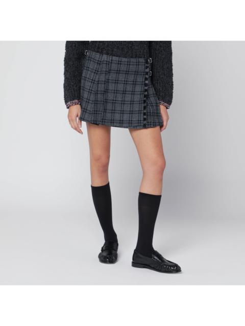 DURAZZI MILANO Durazzi Milano Black/White Check Kilt Mini Skirt Women