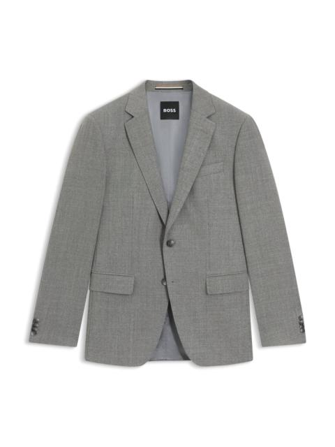 BOSS PATTERNED SLIM-FIT JACKET IN STRETCH WOOL