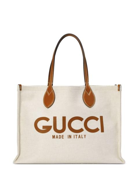 GUCCI Gucci Medium "shopping" Bag With Gucci Print