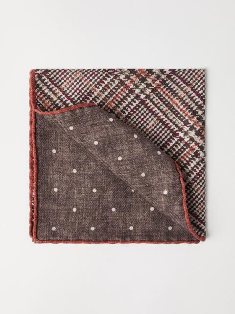 Brunello Cucinelli Silk Prince of Wales pocket square