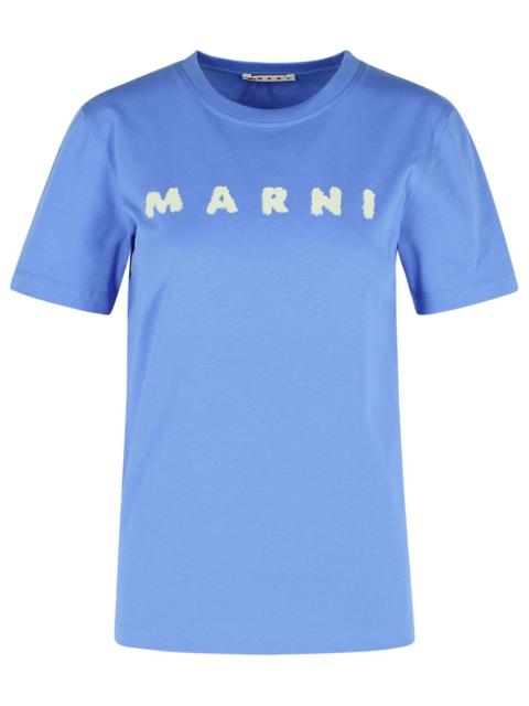 Marni Light Blue Cotton T-Shirt Women