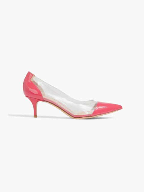 Gianvito Rossi Plexi 55 patent-leather and PVC pumps