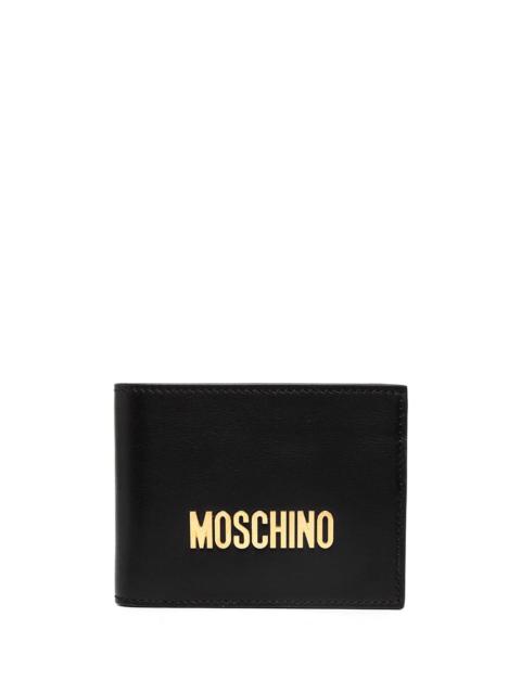 Moschino logo-plaque leather wallet