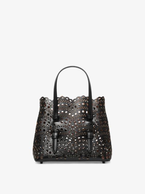 Alaïa Mina 20 vienne vague black leather tote bag