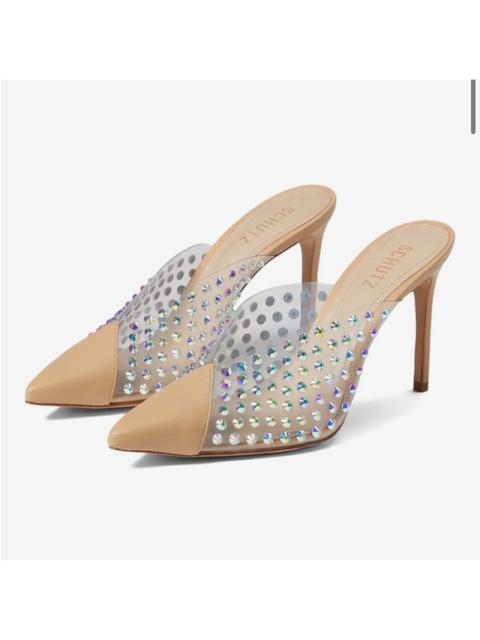 Other Designers New! Schutz Greece Pump Heels Nude with Embellishment‎ Sz 8.5 $158