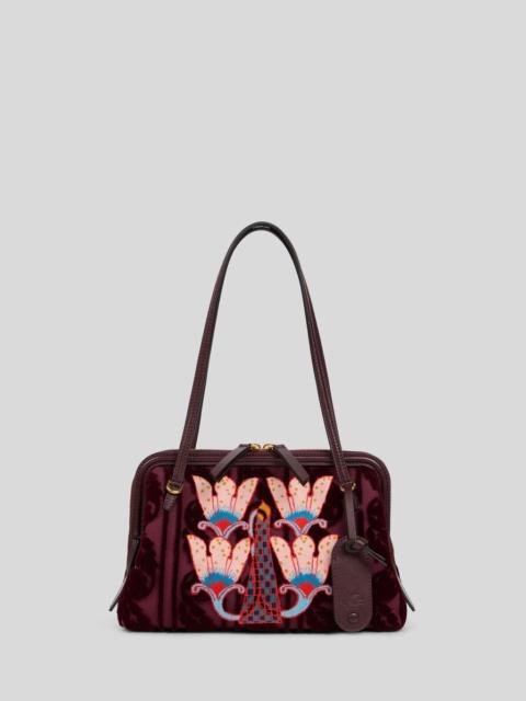 Etro SMALL CANVAS DOC SHOULDER BAG WITH EMBROIDERY