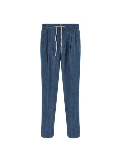 Brunello Cucinelli BRUNELLO CUCINELLI $1600 Medium Denim drawstring Trousers Ne