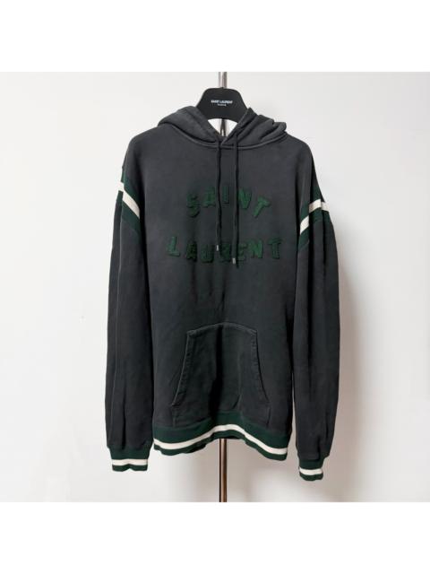 SAINT LAURENT Saint Laurent SS22 Green Logo Hoodie