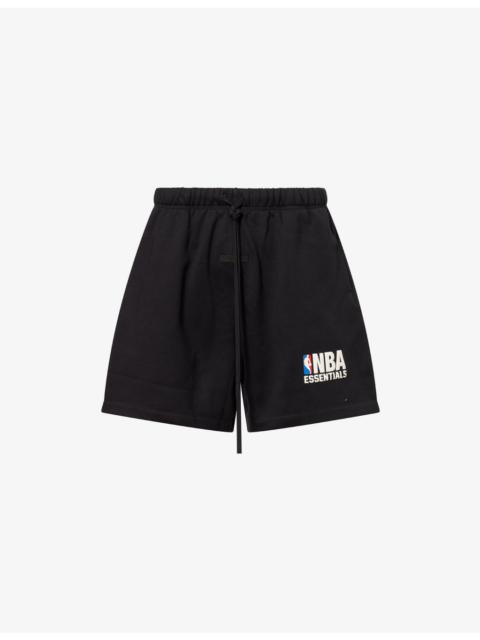 ESSENTIALS FOG x ESSENTIALS x NBA Relaxed-Fit Brand-Print Cotton-Blend Shorts