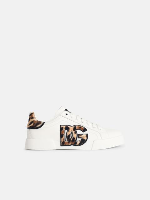 Dolce & Gabbana 'PORTOFINO' WHITE LEATHER SNEAKERS