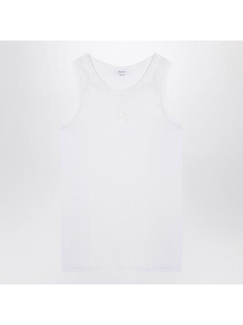 Alexander McQueen White cotton tank top