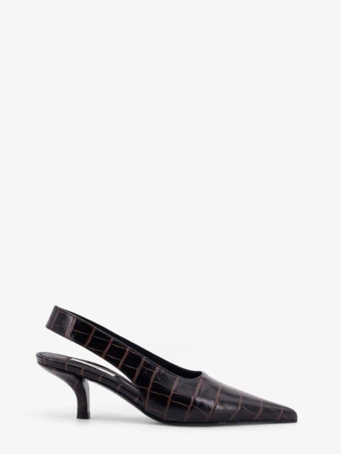 Toteme Women Leather Decolletã© Slingback With Croco Effect