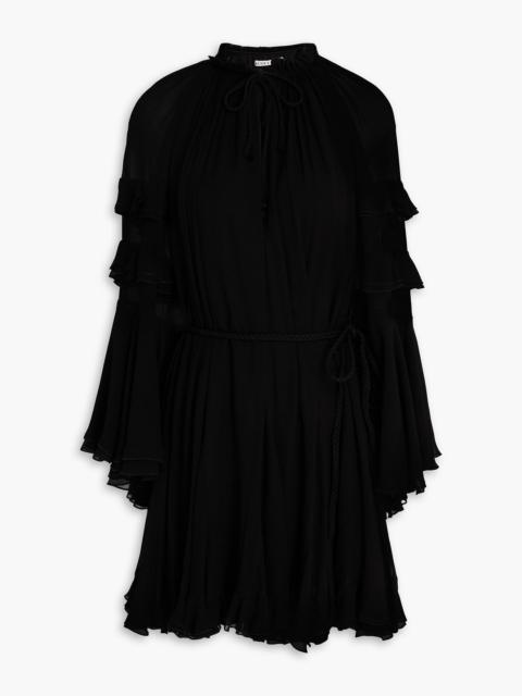 Alice + Olivia Adaline ruffled georgette mini dress