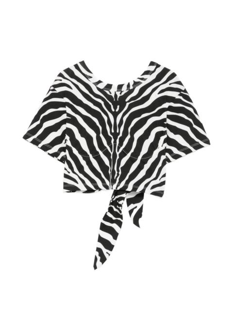 THE ATTICO The Attico Zebra-print Tie Top