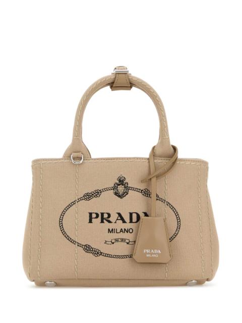 Prada Prada Women Beige Canvas Mini Prada Jardiniã¨Re Handbag