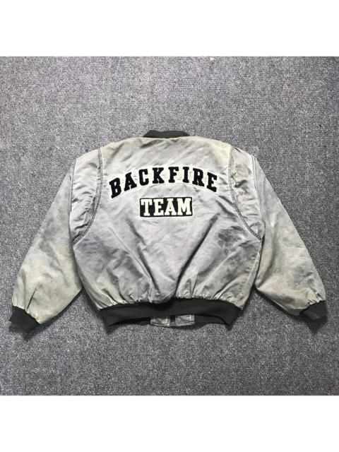 Other Designers Vintage - Vintage Distressed Backfire Team Bomber Jacket