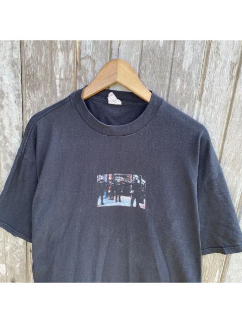 Other Designers Thrashed Faded Vintage Lock Down Graphic Oversized Tee