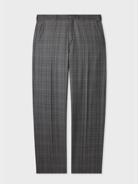 Paul Smith Straight-Fit Grey Wool Check Trousers