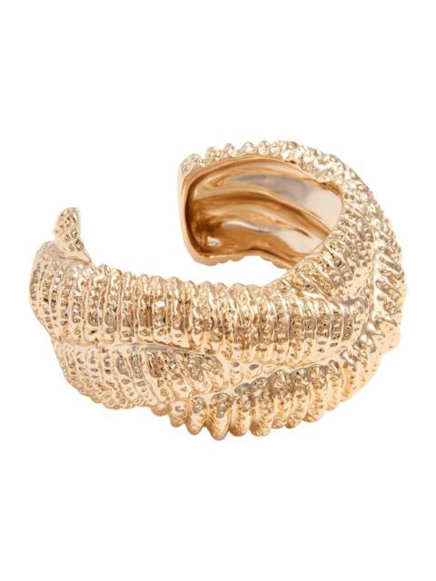 self-portrait Self-Portrait Women Earrings 'Textured Gold Twisted Cuff' In Metallic