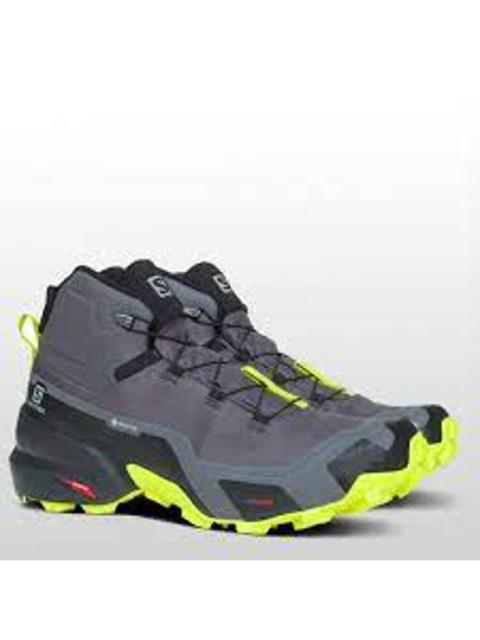 SALOMON Salomon Hiking Boots Cross Hike Mid GTX Lace Up Athletic Sneakers Gray Yellow 13