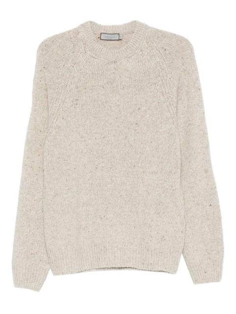 Canali speckled crew-neck sweater