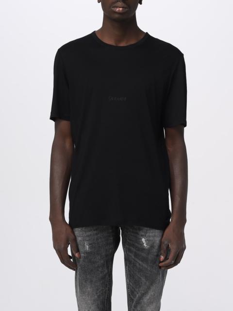 SAINT LAURENT Saint Laurent viscose t-shirt with embroidered logo