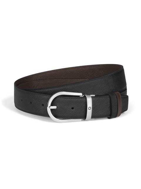 Montblanc HORSESHOE 35 MM REVERSIBLE BELT IN SARTORIAL LEATHER