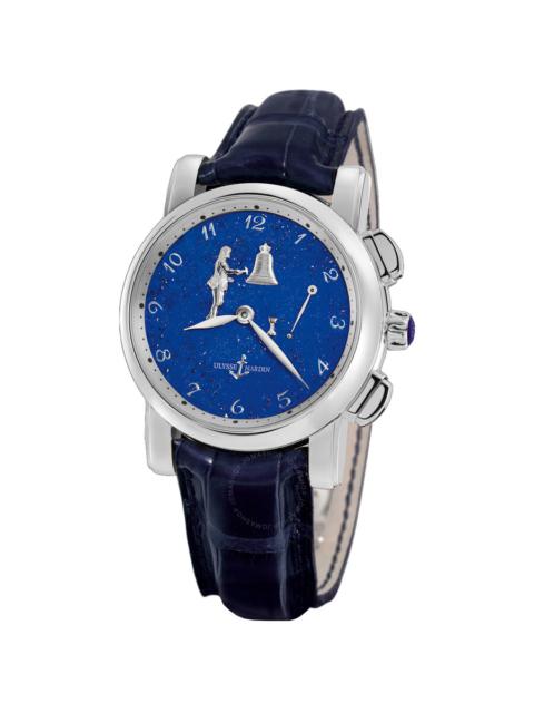 Ulysse Nardin Ulysse Nardin Hourstriker Blue Dial Platinum Blue Leather Men's Watch 6109-103-E3