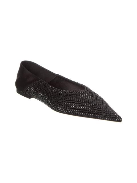 SAINT LAURENT Saint Laurent Nour Satin & Rhinestone Slipper