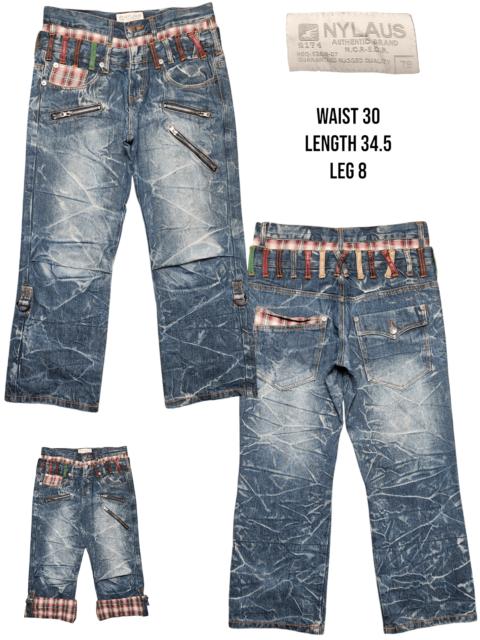 Other Designers Japanese Brand × Undercover - NYLAUS DOUBLE WAIST DISTRESSED DENIM JEANS