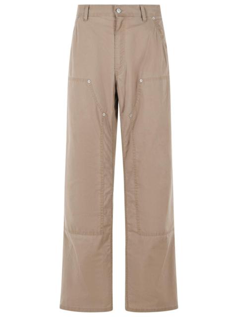 MM6 Maison Margiela Mm6 Maison Margiela Dark Beige Cotton Trousers