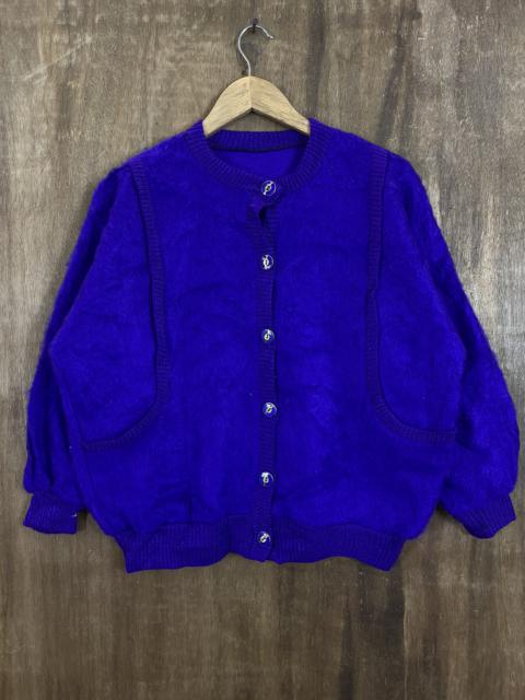 Other Designers Homespun Knitwear - Japanese Brand Purple Cardigan Knitwear #1674