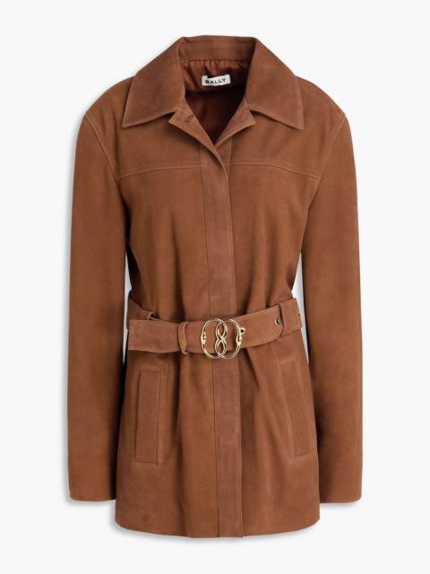 Other Designers Belted suede jacket