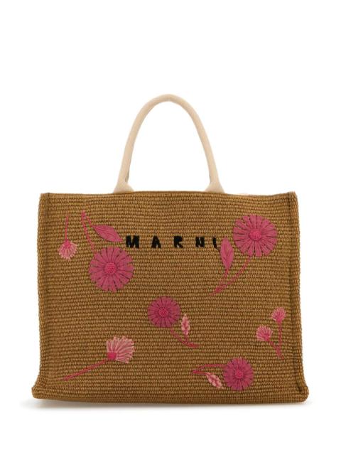 Marni Marni Women Caramel Raffia Shopping Bag