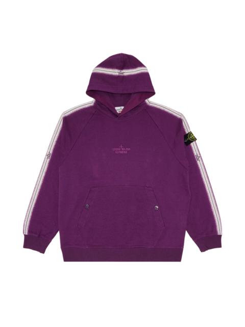 Supreme Supreme x Stone Island Stripe Hooded Sweatshirt 'Purple'