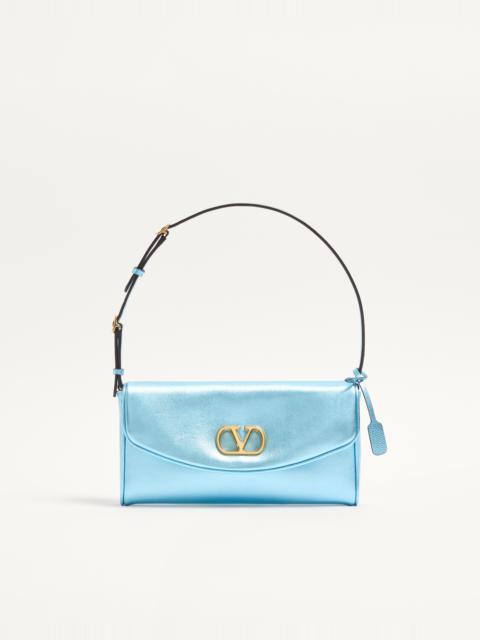 Valentino VALENTINO GARAVANI DEVAIN SMALL SHOULDER BAG IN LAMINATED NAPPA LEATHER