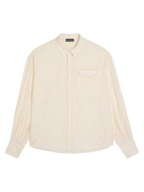 EMPORIO ARMANI Emporio Armani Crinkled Woven Shirt
