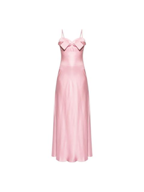 bow-detail maxi slip dress