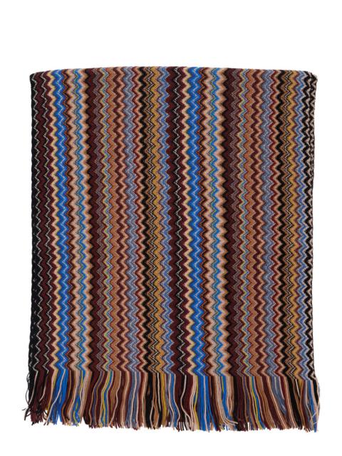 Missoni Missoni Men Brown Scarf With Geometric Motif In Wool And Acrylic Blend For Women