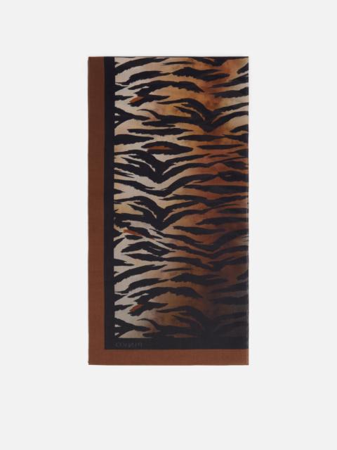 PINKO SCARF WITH TIGER PRINT