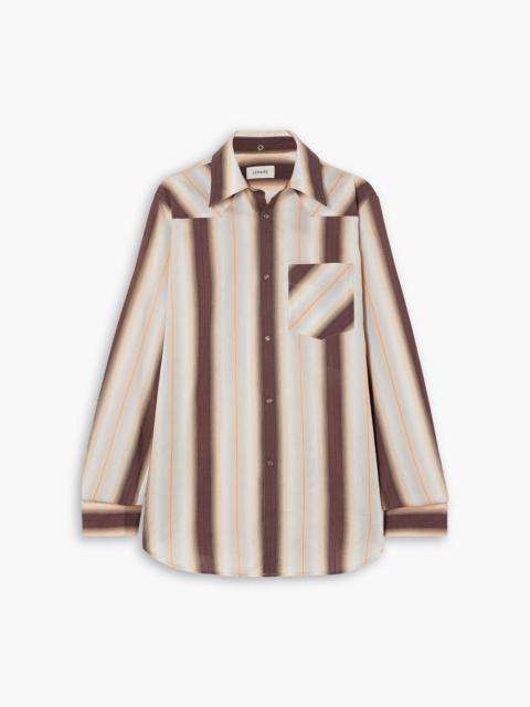 Lemaire Western striped cotton, silk and linen-blend shirt