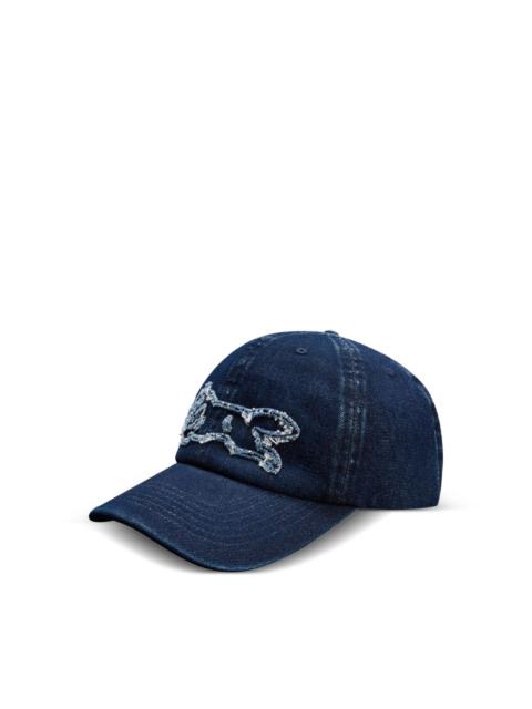 ICECREAM LOGO-EMBROIDERED DENIM BASEBALL CAP