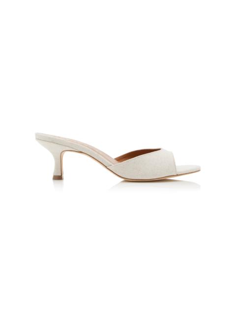 STAUD Brigitte Canvas Mules neutral
