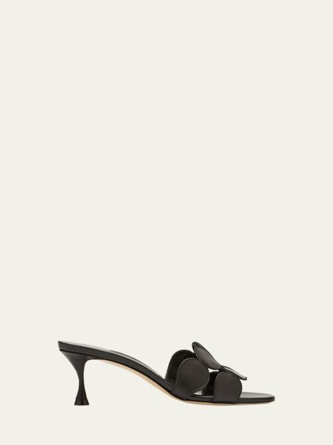 Manolo Blahnik Haribalmu Leather Slide Sandals