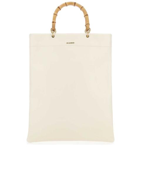 Jil Sander Ivory Leather Medium Shopping Bag