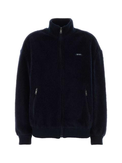 Prada Prada Women Dark Blue Pile Bomber Jacket