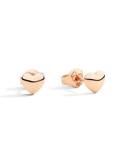 DoDo ROSE GOLD HEART STUD EARRINGS